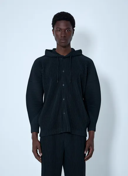 Pinstripe Hooded Jacket