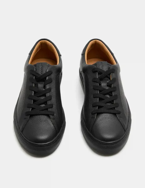 Autograph Leather Cupsole Trainers with Freshfeet Black/Black