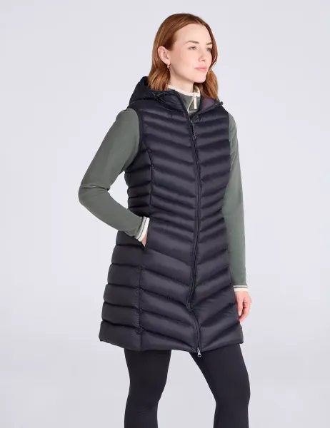 Mountain Warehouse Florence Padded Long Gilet Black