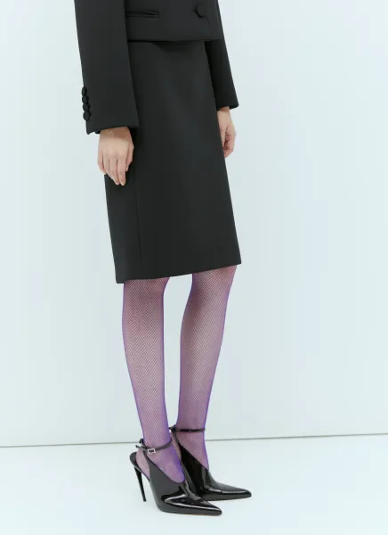 Horsebit Pencil Midi Skirt