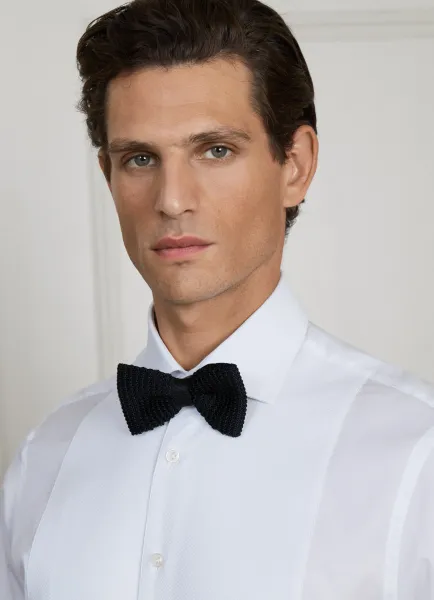 Pure Silk Knit Bow Tie