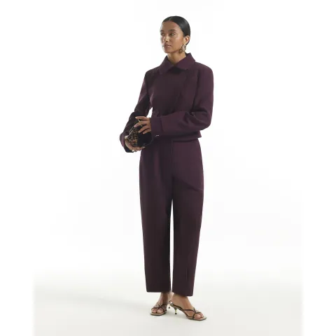 River Island Petite Pleat Detail Barrel Leg Trouser