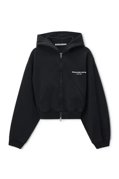 LOGO PRINT ZIP-UP HOODIE