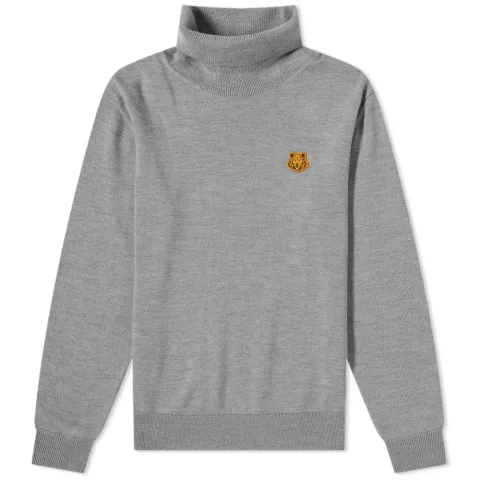 Tiger Crest Roll Neck Knit