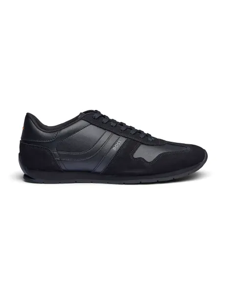 HUGO Lace Up Trainers Black