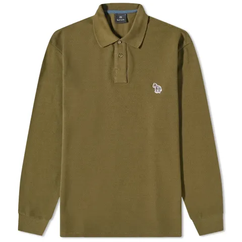 Long Sleeve Zebra Polo