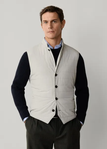 Sartorial Hybrid Knit Back Gilet