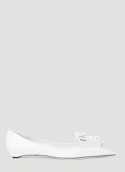 Floral Applique Ballerina Flats