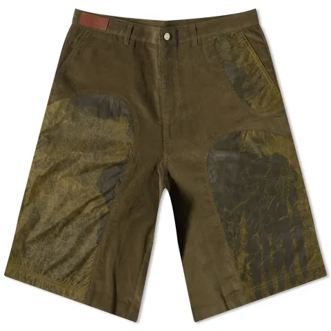 Corduroy Panel Shorts