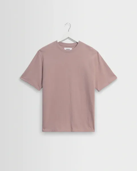 Dean - Dusty Pink Textured Organic Cotton t-Shirt