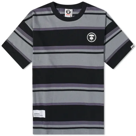 AAPE Now Silicone Badge Stripe T-Shirt