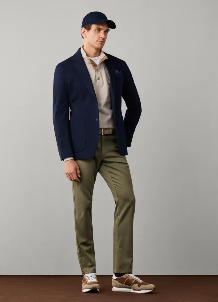 Pima Cotton Pique Travel Blazer