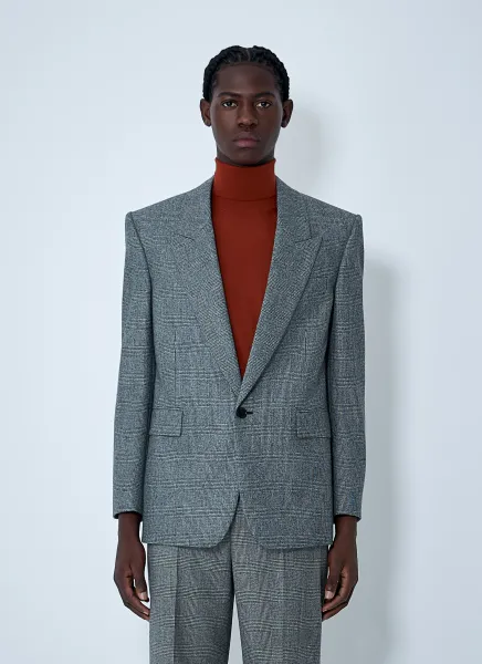Prince Of Wales Wool Blazer
