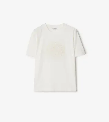 Knight Cotton T-shirt in Chalk white