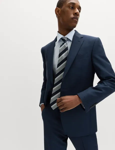 M&S SARTORIAL Regular Fit Premium Pure Wool Suit Jacket Dark Indigo