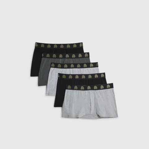 River Island Baroque Waistband Pack Of 5 Trunks