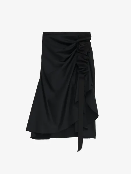 Asymmetric Unfolded Bow Skirt