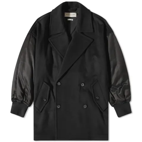Drop Shoulder Double Breasted Peacoat