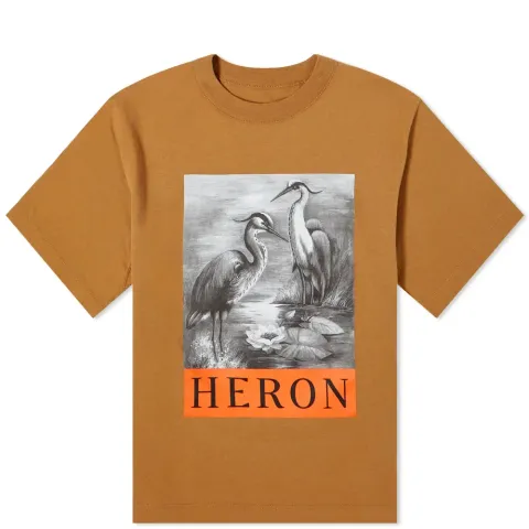 Printed Heron Boxy T-Shirt