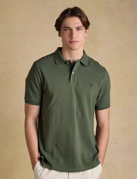 Joules Pure Cotton Pique Polo Shirt Khaki