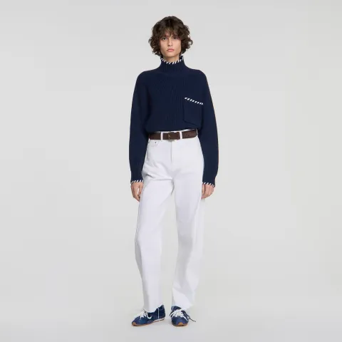 SANDRO Wool jumper with braided details
