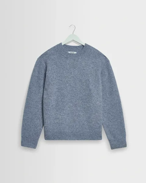 Wilde - Pale Blue Fluffy Wool Crewneck