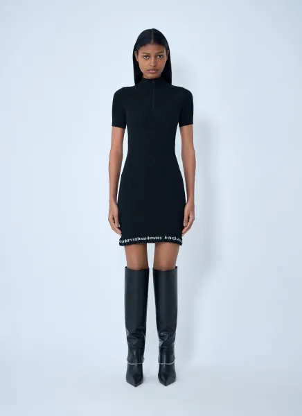 Ribbed Knit Mini Dress