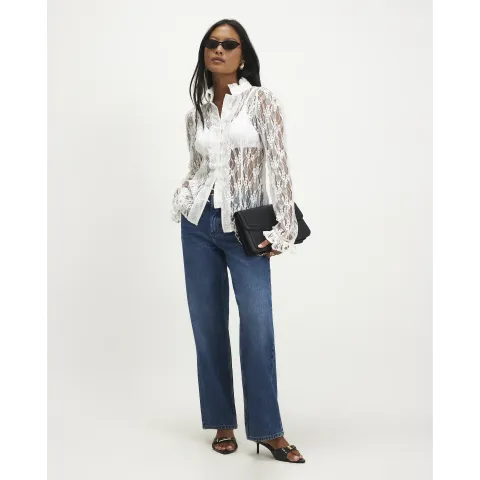 River Island Petite 90S Slim Straight Leg Jeans