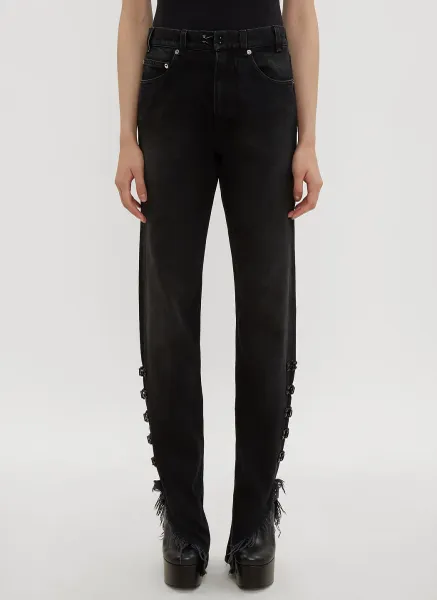 Hook and Eye Straight Leg Jeans