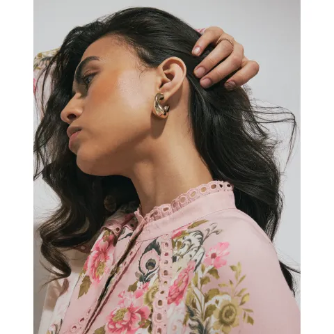 River Island Gold And Silver 2 Pack Chunky Hoop Earrings