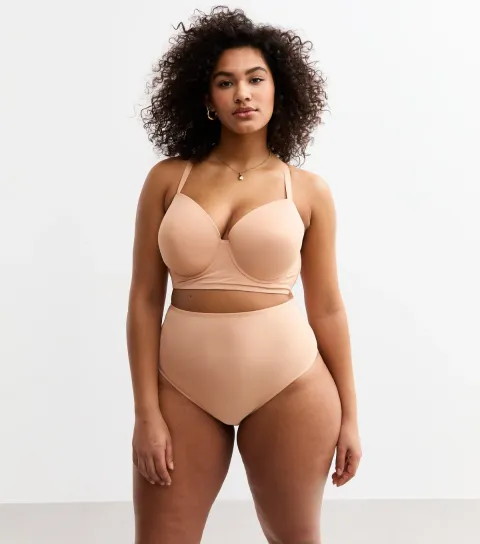 Women's Plus Size Tan Micro High Waisted Brazilian Briefs Curves