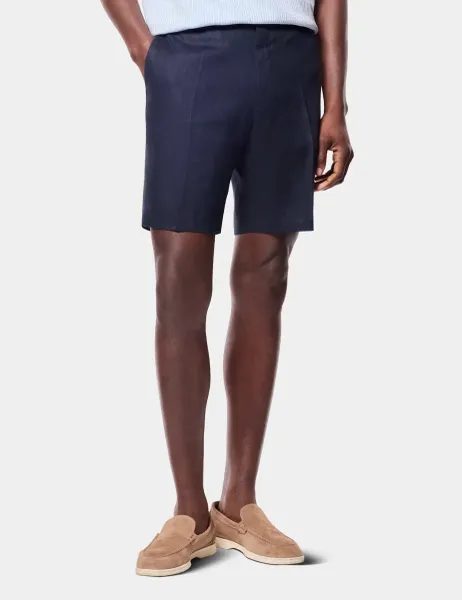 Linen Shorts Navy
