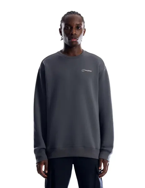 Essential Logo Ribbed Sweatshirt Dark Grey