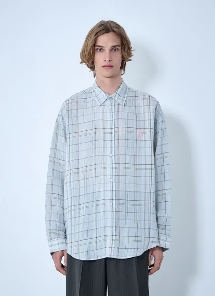 Plaid Button-Up Shirt