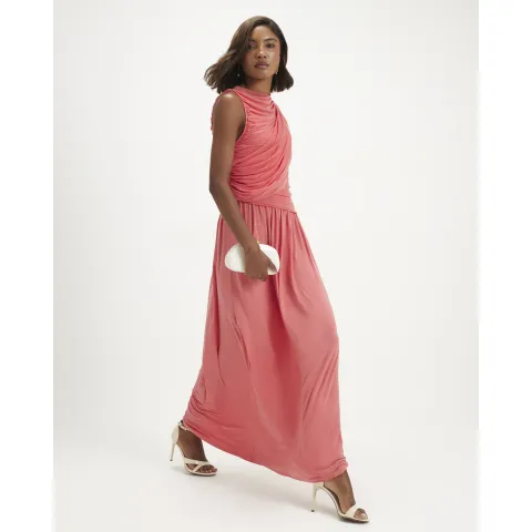 River Island Sleeveless Drape Maxi Dress