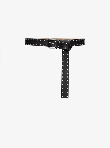 Michael Kors Colby Studded Leather Belt