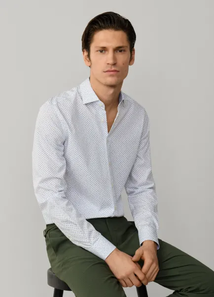 Tailored Fit Mini Floral Print Shirt