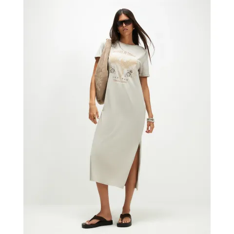 River Island Cotton World Tour Midi T-Shirt Dress