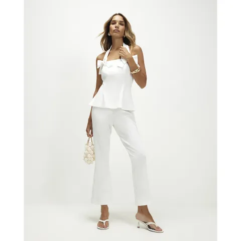 River Island Halter Neck Bow Detail Jumpsuit
