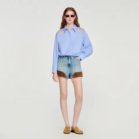 Embroidered cotton shirt