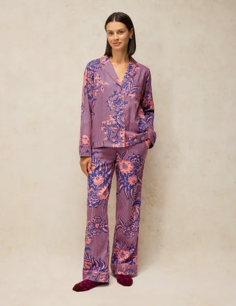 White Stuff Cotton Rich Printed Pyjama Top