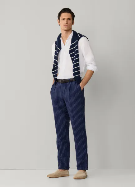 Relaxed Fit Regent Stripe Drawstring Chino