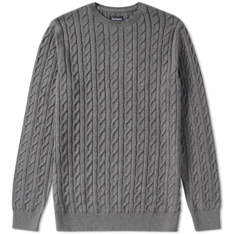 Cotton Cashmere Cable Crew Knit