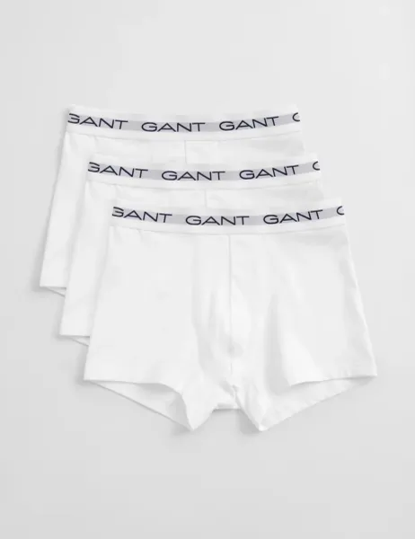 Gant 3 Pack Cotton Rich Trunks White Mix