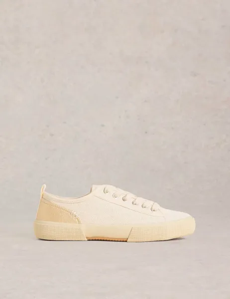White Stuff Canvas Trainers Natural