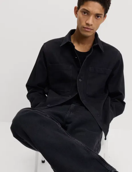 Marks & Spencer Regular Fit Denim Overshirt Black