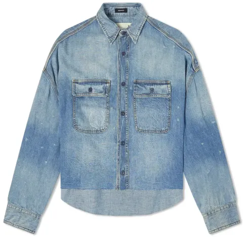 Cropped Denim Shirt