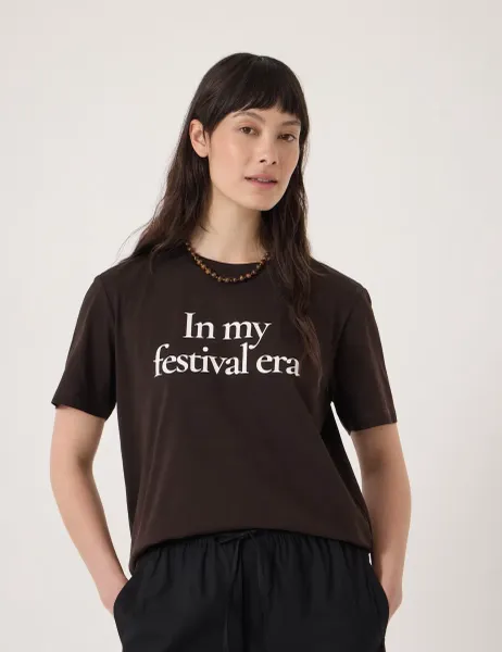 HUSH Pure Cotton Festival Slogan T-Shirt