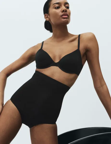 Body by M&S Body Invisibles Cotton Rich Waist Cincher Black