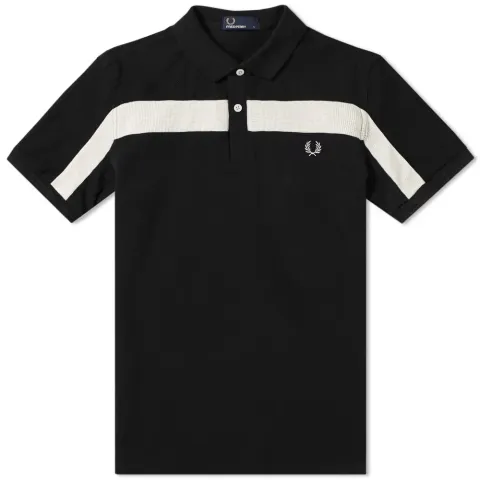 Fred Perry Textured Panelled Retro Polo